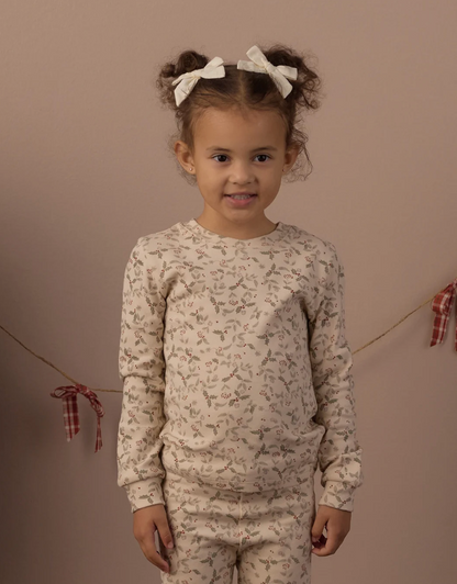 ORGANIC LONG SLEEVE PJ SET (HOLLY FLEUR)