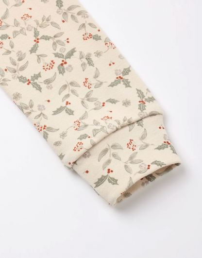 ORGANIC LONG SLEEVE PJ SET (HOLLY FLEUR)