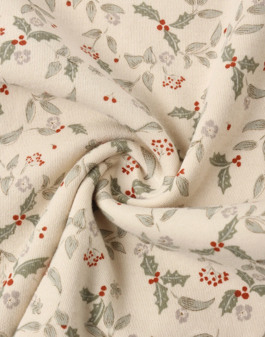 ORGANIC LONG SLEEVE PJ SET (HOLLY FLEUR)