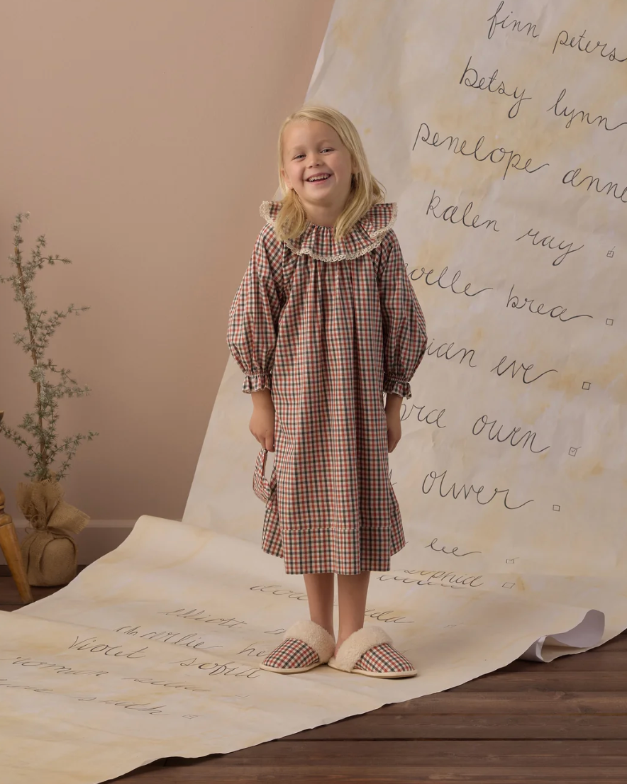 GIRL'S NIGHTGOWN (HOLIDAY GINGHAM)