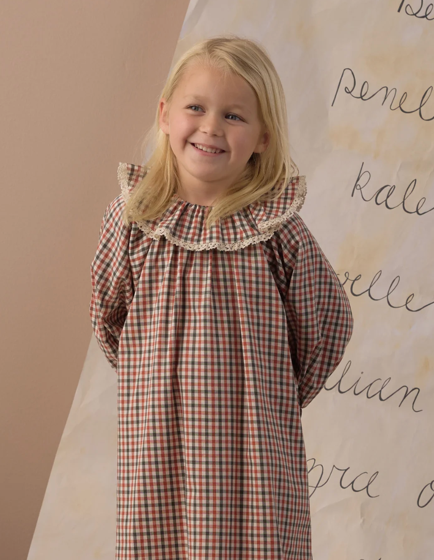 GIRL'S NIGHTGOWN (HOLIDAY GINGHAM)