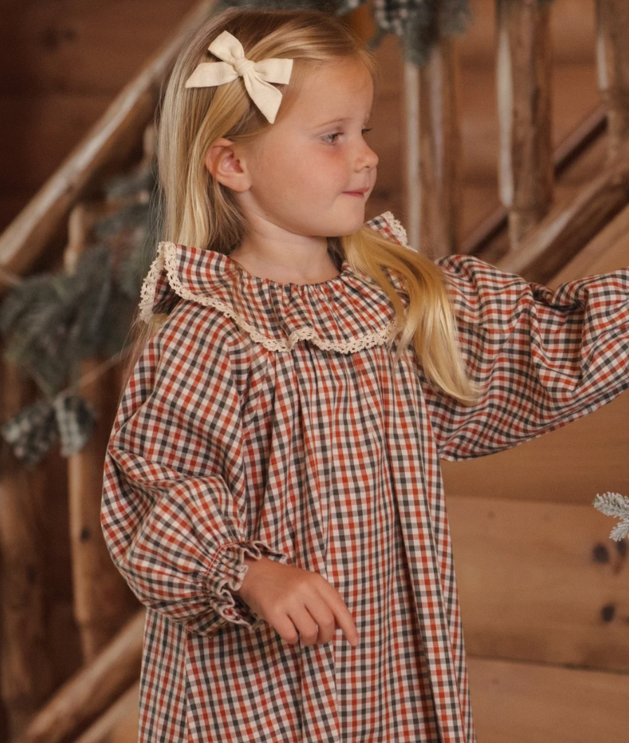 GIRL'S NIGHTGOWN (HOLIDAY GINGHAM)