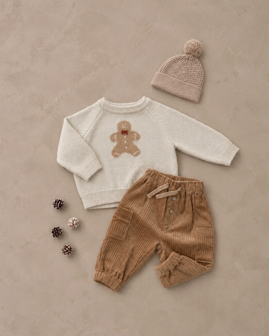 RELAXED RAGLAN SWEATER (GINGERBREAD MAN)