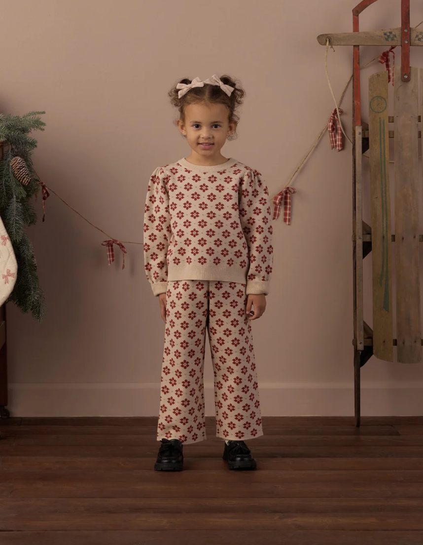 JACQUARD KNIT SET (POINSETTIA)