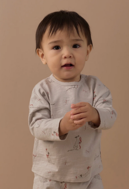 LONG SLEEVE TEE + PANT SET (DALMATIAN)