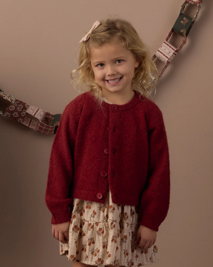 FUZZY CARDIGAN (RUBY)