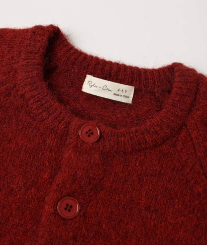 FUZZY CARDIGAN (RUBY)