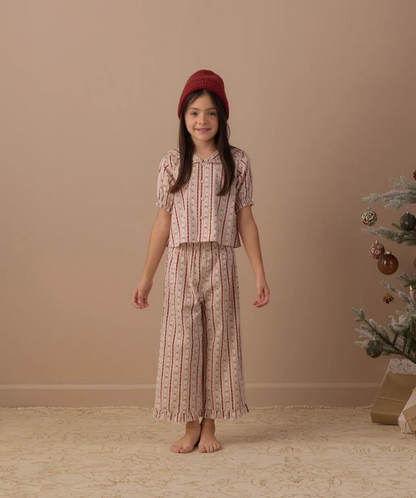RUFFLE PAJAMAS (CANDY CANE LANE)
