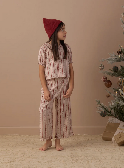RUFFLE PAJAMAS (CANDY CANE LANE)