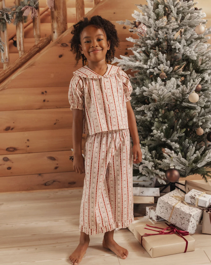 RUFFLE PAJAMAS (CANDY CANE LANE)