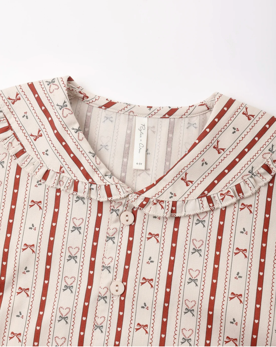 RUFFLE PAJAMAS (CANDY CANE LANE)