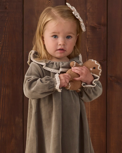 VELOUR BABY DRESS (SPRUCE)