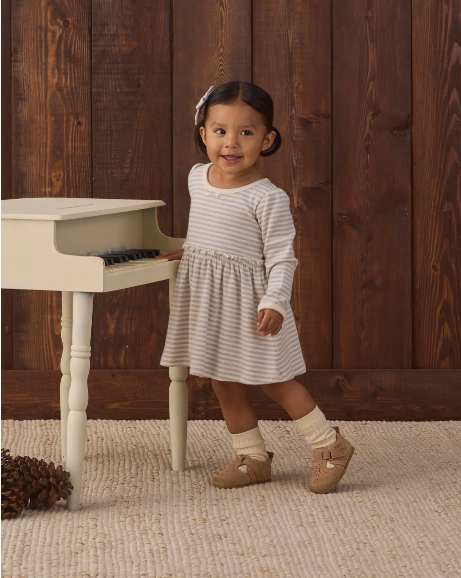 ALDA DRESS (FOG STRIPE)