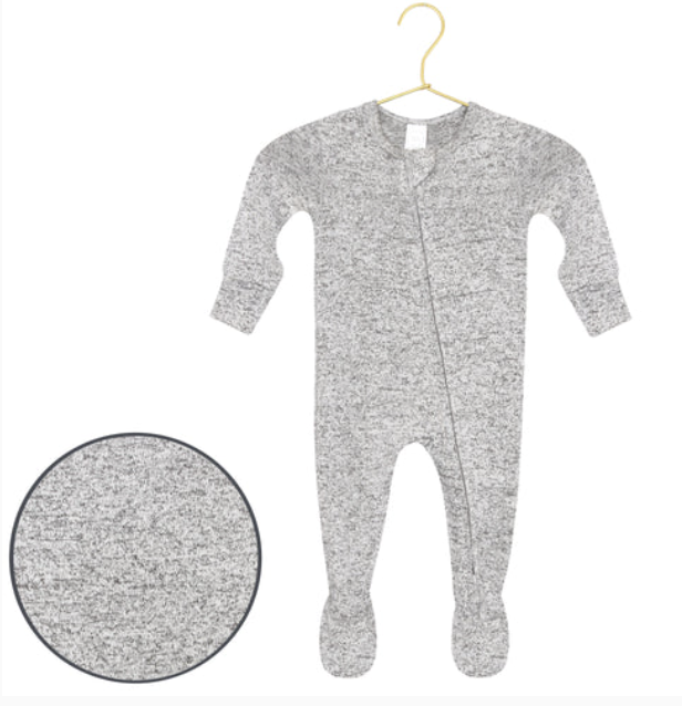 Plush Knit Zipper Footie