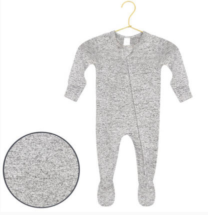 Plush Knit Zipper Footie