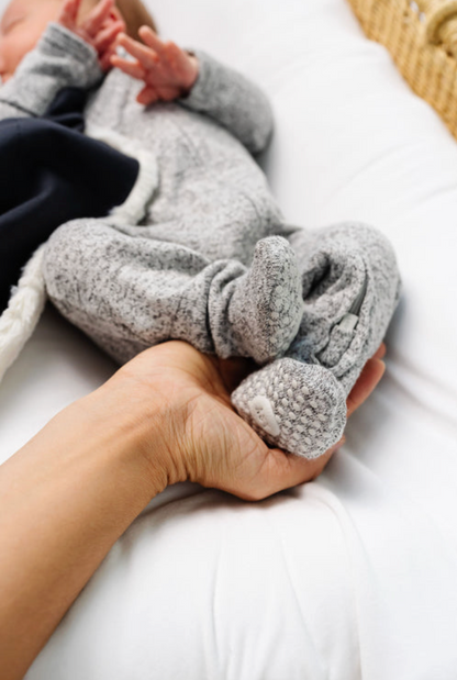 Plush Knit Zipper Footie