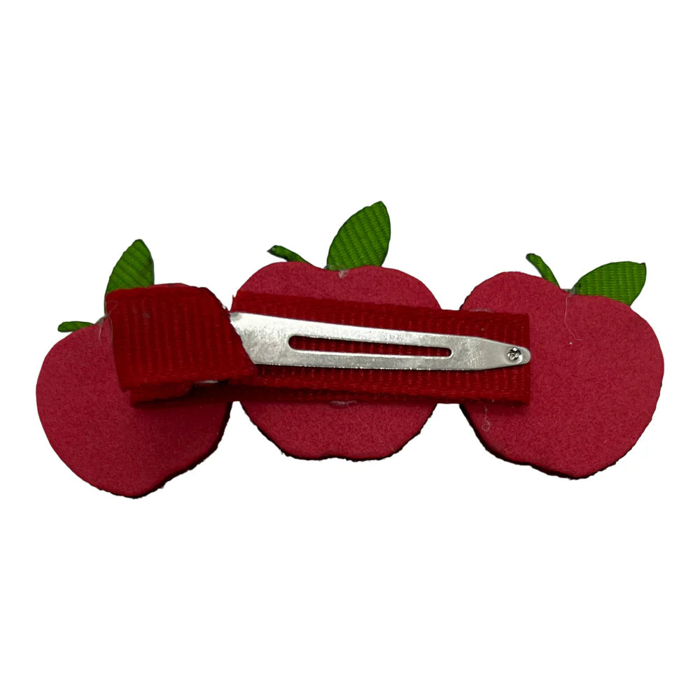Triple Apple Hair Bow Sculpture