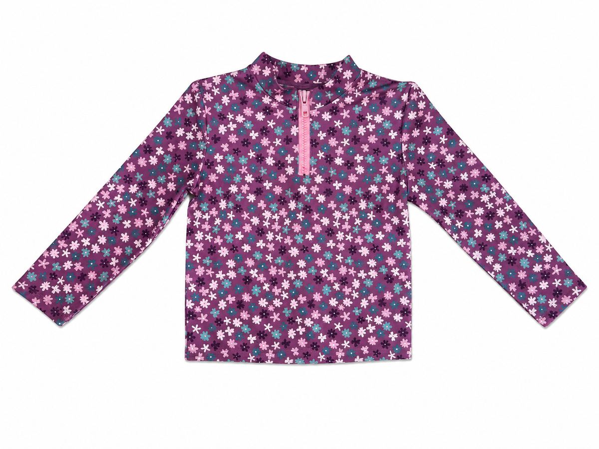 ZIP UP JACKET (PLUM DITSY FLORAL)