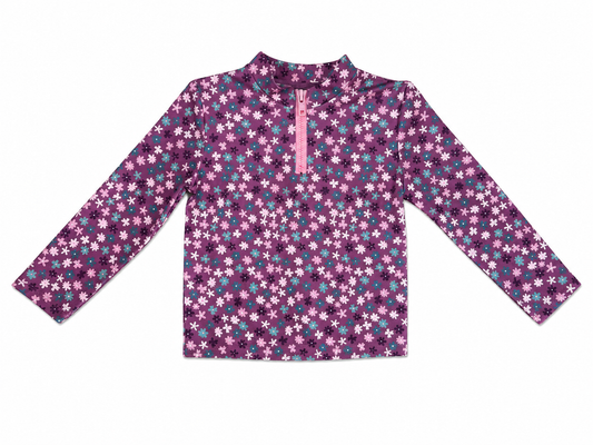 ZIP UP JACKET (PLUM DITSY FLORAL)