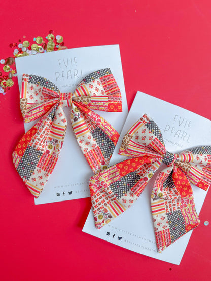 KC Quilt Patchwork Medium Sailor Bow