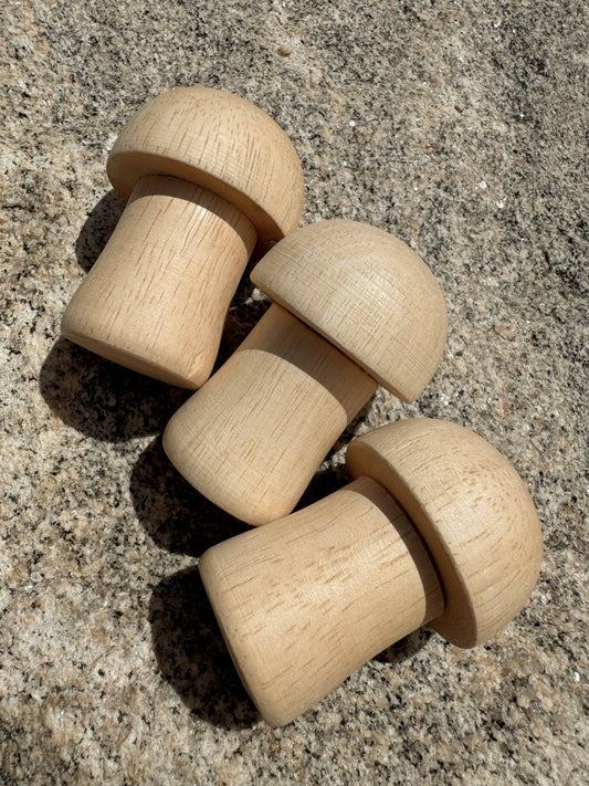 Oak Wood Mushroom Rattle