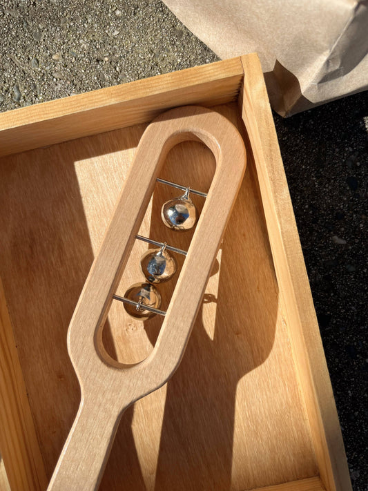Wooden Bell Rattle