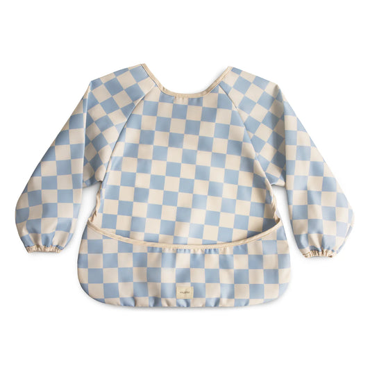 Long Sleeve Bib (Blue Check)