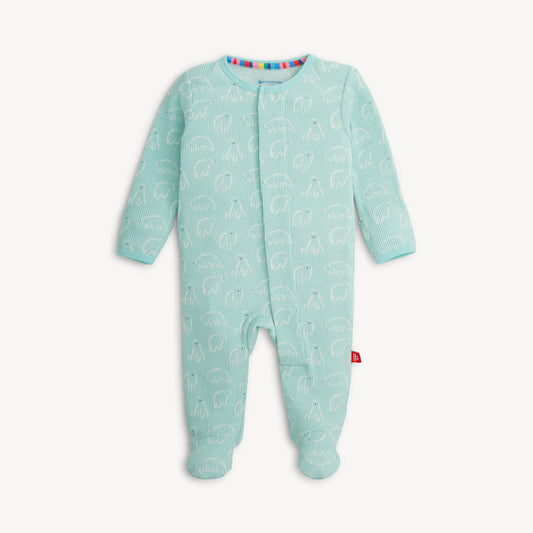 Blue Polaris Waffle Footie
