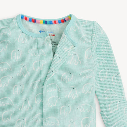 Blue Polaris Waffle Footie