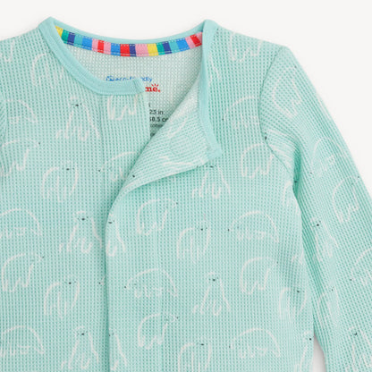 Blue Polaris Waffle Romper