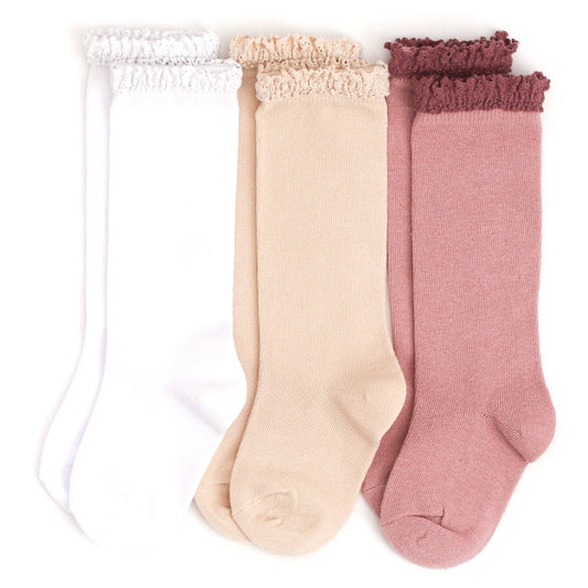 Lace Top Knee High Socks (3-Pack)