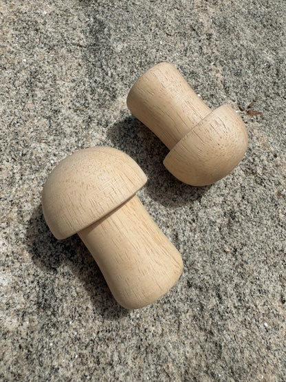 Oak Wood Mushroom Rattle
