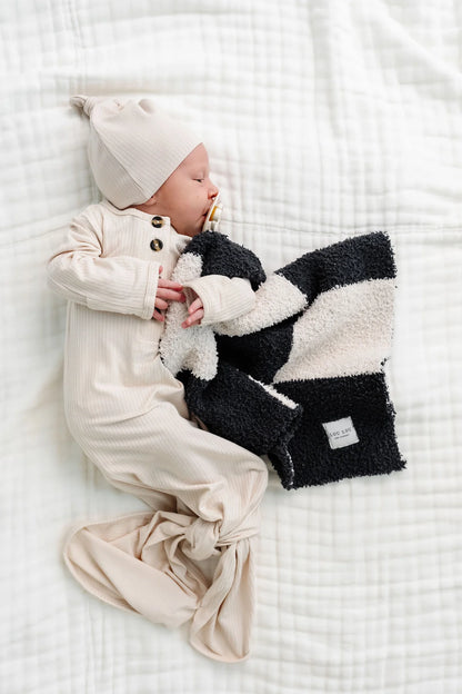Chenille Lovey (Charcoal Check)
