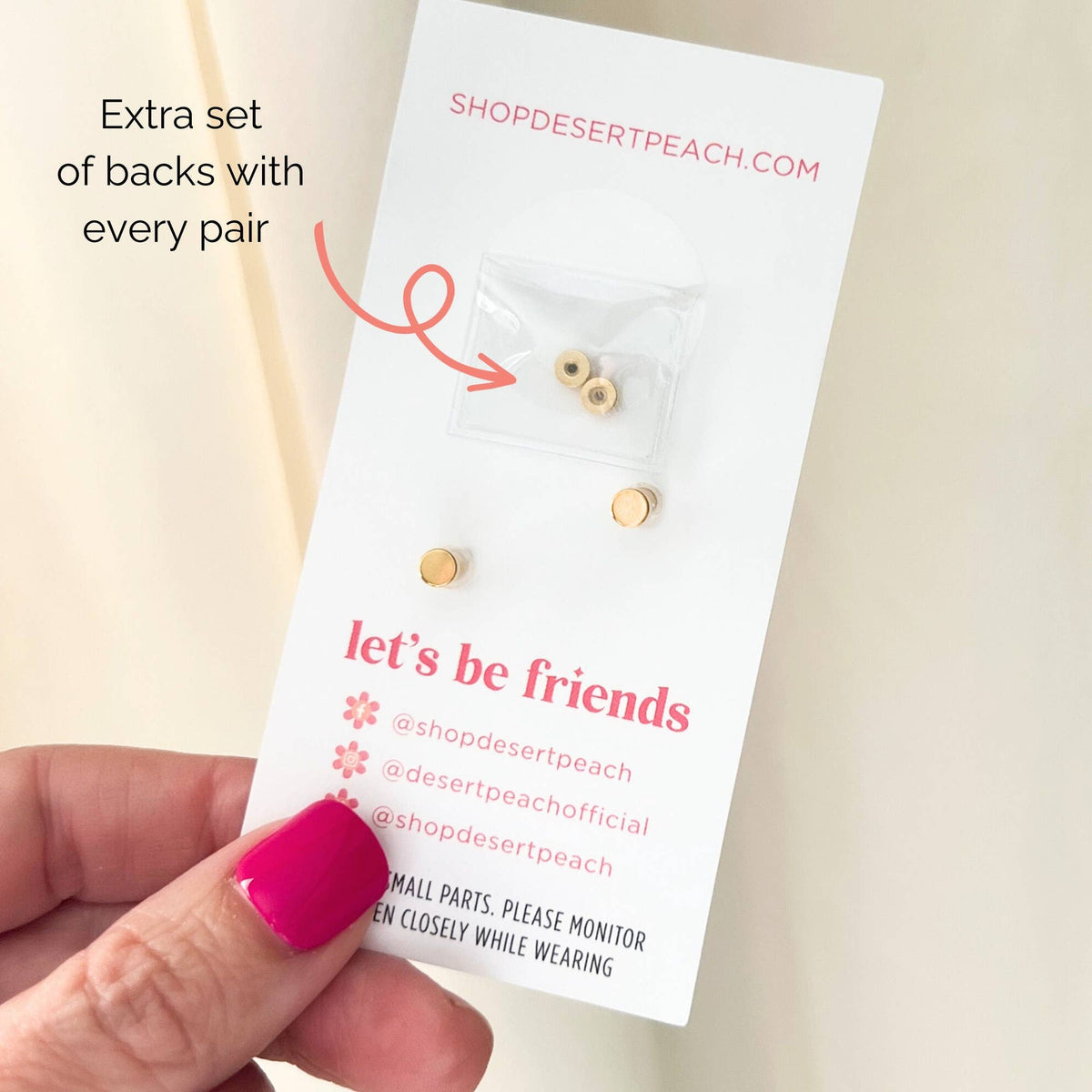 Screw-On Back Earrings (18K Gold Plated)