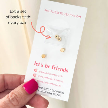 Screw-On Back Earrings (18K Gold Plated)