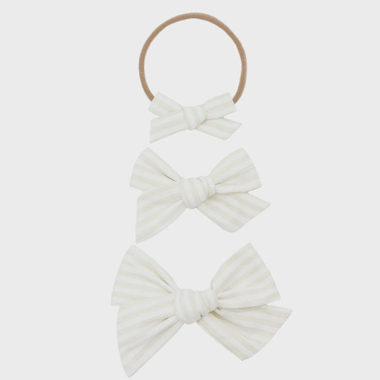 Cotton Headband (Ivory Stripe)