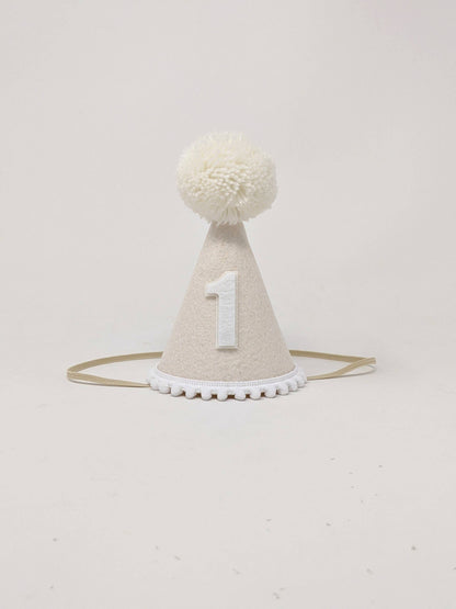 Linen 1st Birthday Hat