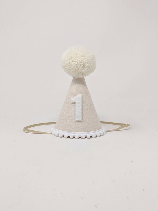 Linen 1st Birthday Hat