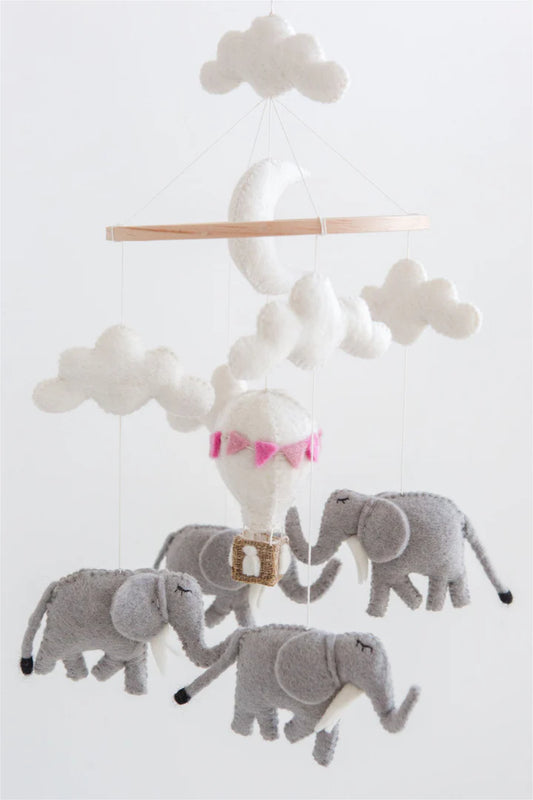 Elephant Mobile (w/ Pink Stars)