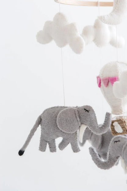 Elephant Mobile (w/ Pink Stars)