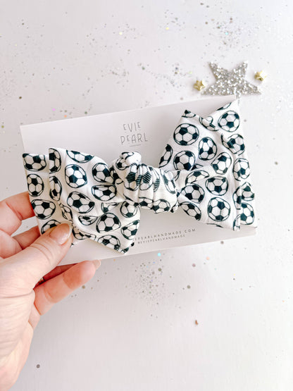 Soccer Baby Bow Turban