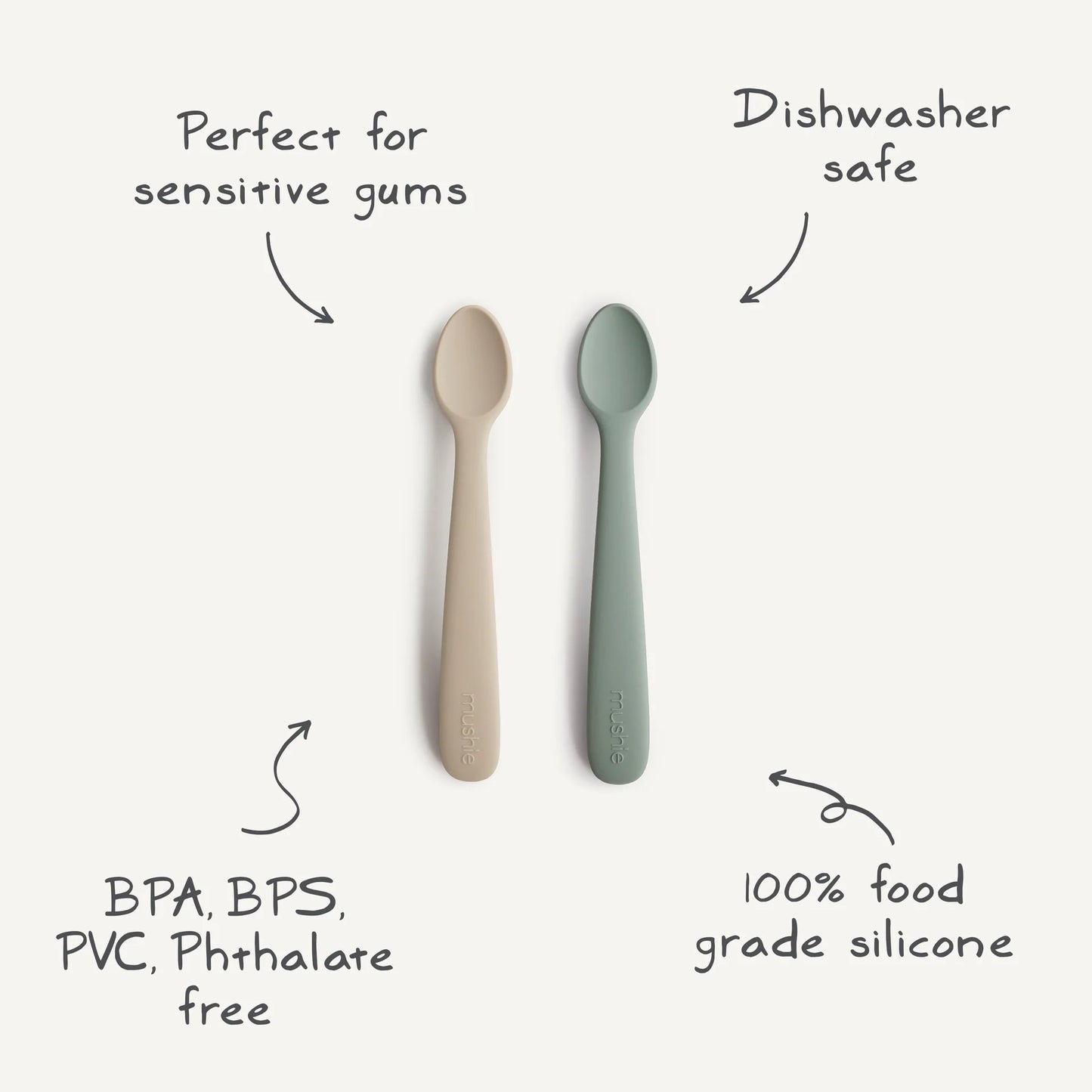 Silicone Feeding Spoons (2-pack)