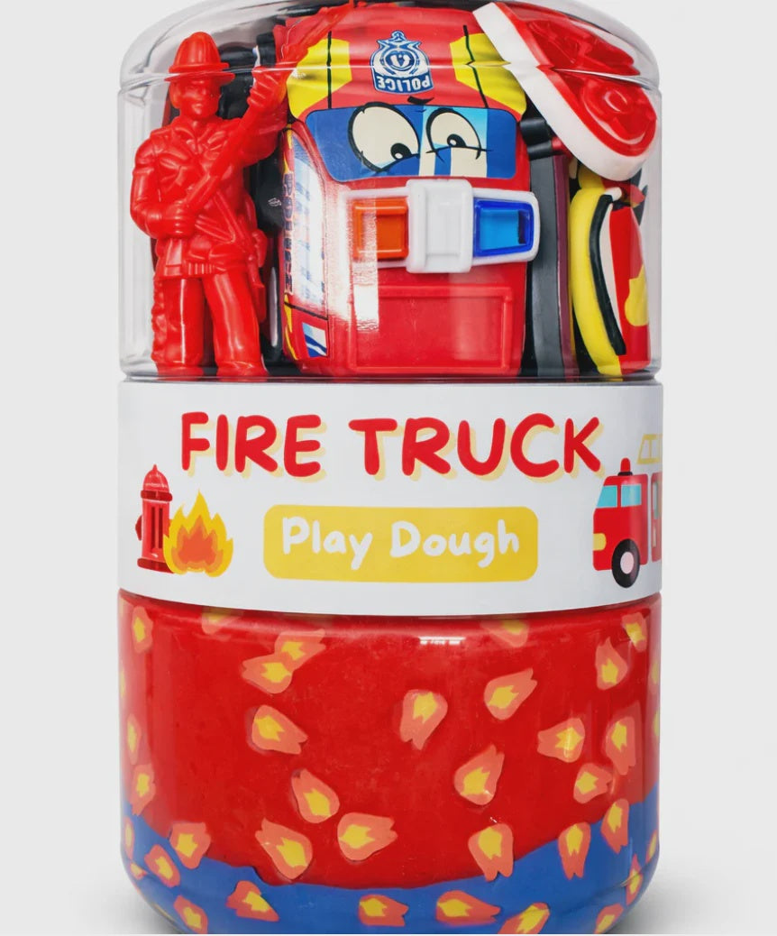 Fire Truck Dough Jar