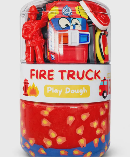 Fire Truck Dough Jar