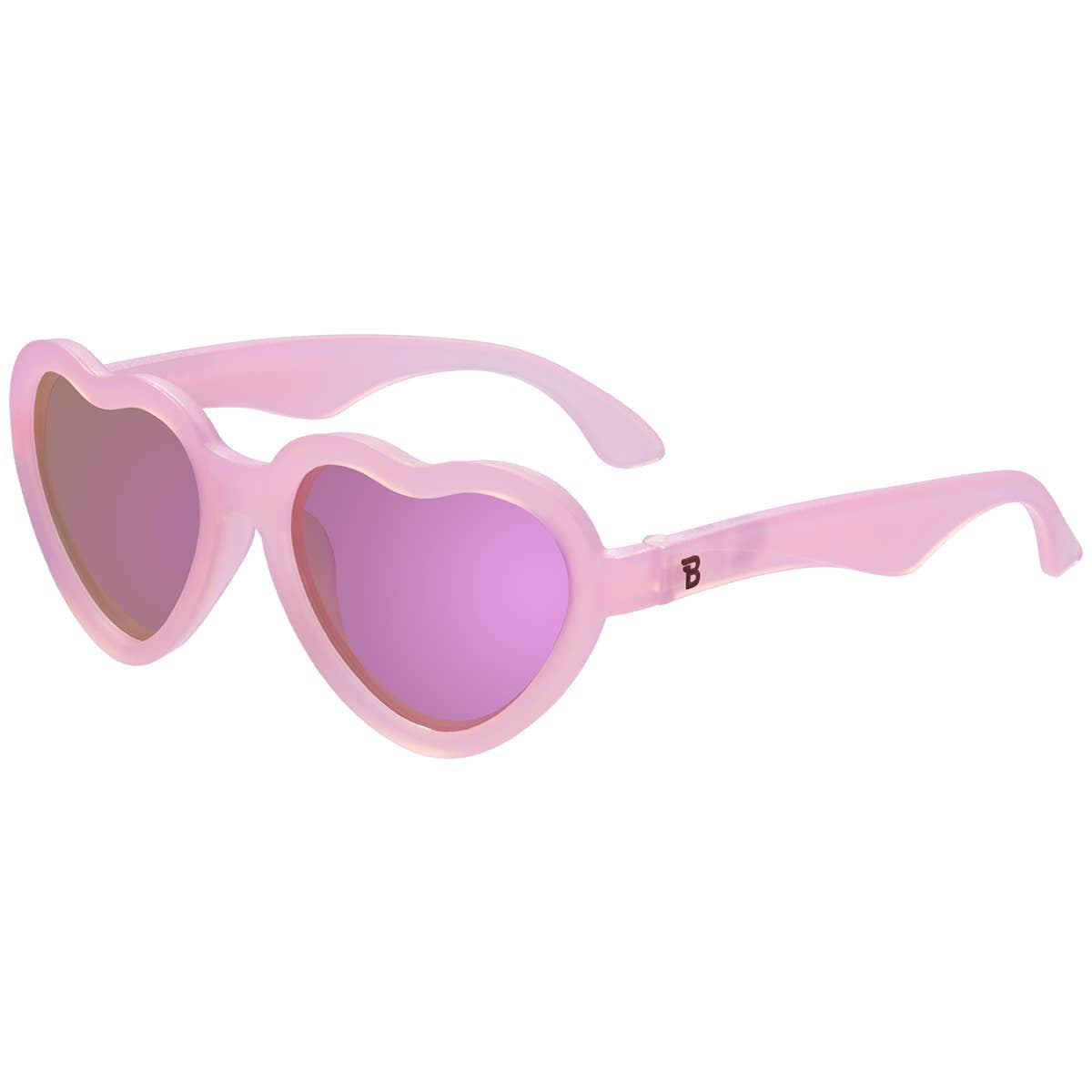 Frosted Pink Polarized Heart Sunglasses