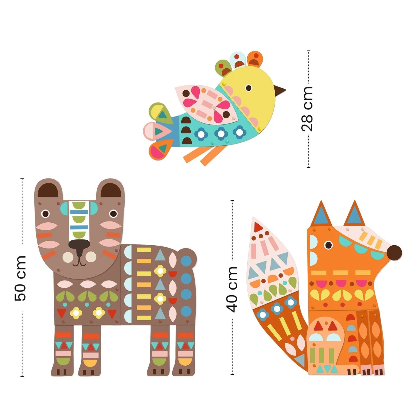 3 Giant Animals Collage Activity