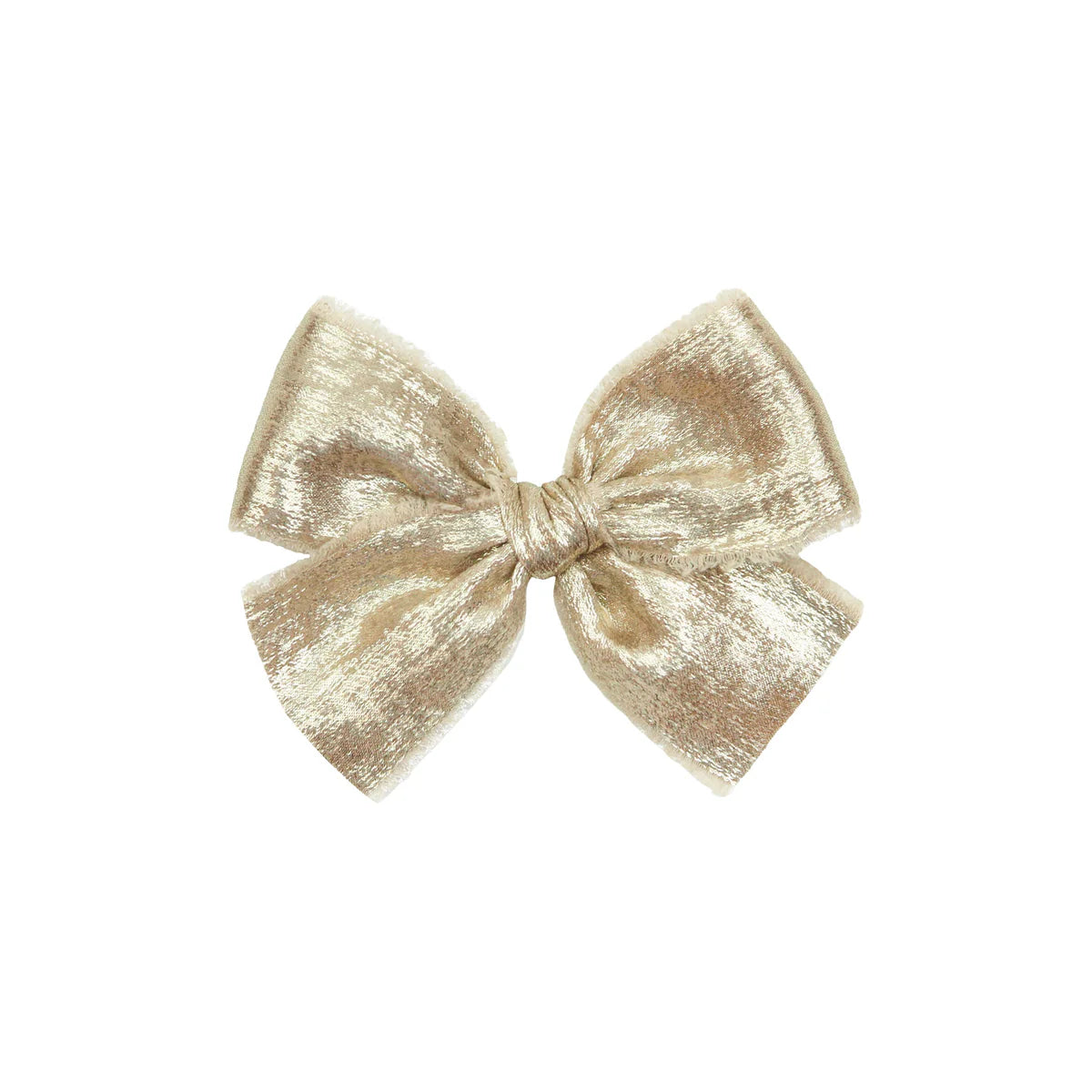 Gold Chiffon Bow Clip