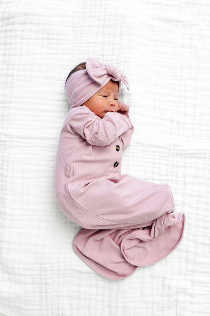 Haven Ribbed Knotted Gown