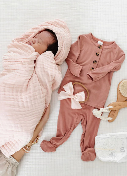 Infant Hooded Towel (Blush)