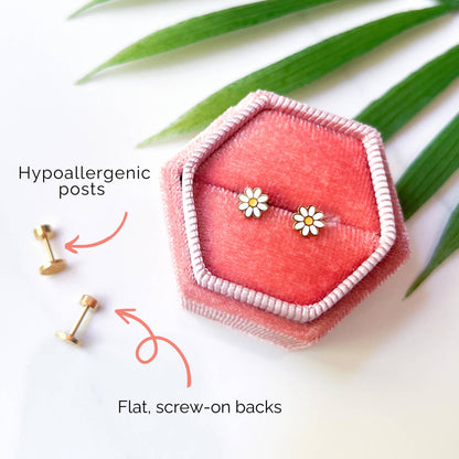Screw-On Back Earrings (18K Gold Plated)